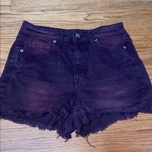 aeropastle high-waist jean shorts